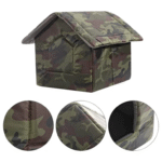 The Luxurious Foldable Tent for Dogs and Cats by Fluffy's Petslover(Army Print) - Image 2