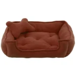 The Deluxe Reversible Soft Polyster-Filled Dog and Cat Bed by Fluffy(Brown)