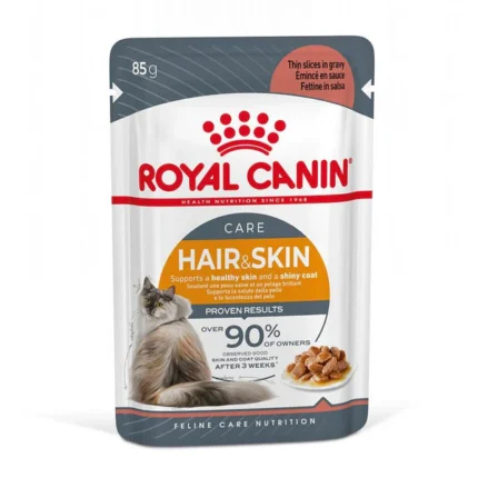 Adult Gravy Cat Wet Food Combination with Royal Canin Instinctive Gravy Wet Food and Hair & Skin Care
