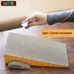 Catnip-infused Skatrs Say Cheese Corrugated Cardboard Scratcher Pad Toy(Length 41cm) - Image 3