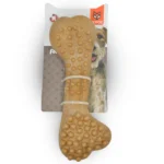 Dog Woodplay Brush Bone Toy Barkbutler x Fofos For Chewers (Brown)