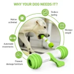 Dogs Pet Geek Playbone Toy (White/Green) - Image 4