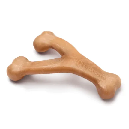 Dogs Wishbone Chew Toy with Peanut Butter Flavour For Vigorous Chewers
