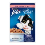 Jelly Adult Complete and Balanced Cat Wet Food with Purina Felix Salmon