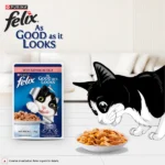 Jelly Adult Complete and Balanced Cat Wet Food with Purina Felix Salmon - Image 3
