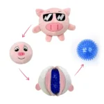 Pop A Pig Bouncy Plush Toy for Talking Dog Club Dogs (Pink) - Image 4
