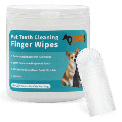 Dogs and Cats' Finger Cot Teeth Cleaning Wipes from QPets