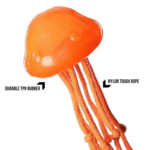 The Talking Dog Club  Dogs Jelly Fish Rope Toy (Orange) - Image 2