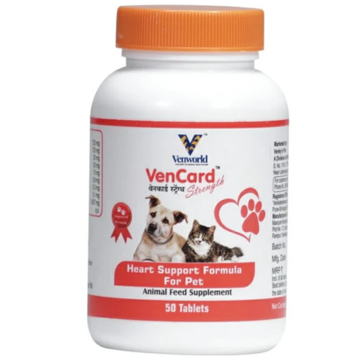 Screenshot_176 Dogs & Cats Venkys Vencard Tablet (Heart Support)(pack of 50 tablets) - Image 1
