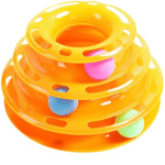 Cats' Multi-Level Interactive Puzzle Toy from Pet Vogue(Orange)