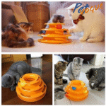 Cats' Multi-Level Interactive Puzzle Toy from Pet Vogue(Orange) - Image 4
