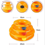Cats' Multi-Level Interactive Puzzle Toy from Pet Vogue(Orange) - Image 2