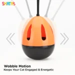 Skatrs Feather Interactive Cat Tumbler Toy(Orange) - Image 4