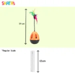 Skatrs Feather Interactive Cat Tumbler Toy(Orange) - Image 2
