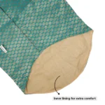 Skatrs Gold-Printed Brocade Sherwani for Cats and Dogs (Teal) - Image 7