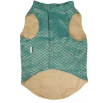 Skatrs Gold-Printed Brocade Sherwani for Cats and Dogs (Teal) - Image 4