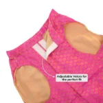 Skatrs Gold-Printed Brocade Sherwani for Cats and Dogs (Pink) - Image 6