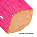 Skatrs Gold-Printed Brocade Sherwani for Cats and Dogs (Pink) - Image 5
