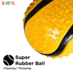 Skatrs Rubber Ball Toy for Cats and Dogs (Yellow) - Image 2