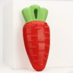 Skatrs Rubber Squeaky Carrot Chew Toy (Red) for Small and Medium-Sized Dogs For Heavy Chewers