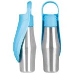 Talking Dog Club Dog Travel Water Bottle Made of Stainless Steel(Blue)