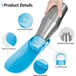 Talking Dog Club Dog Travel Water Bottle Made of Stainless Steel(Blue) - Image 3
