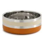 The Happy Lots Mirror and Anti-Skid Snuggle Bowl for Cats and Dogs (Yellow/White)