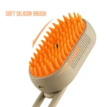 Three-in-One Pet Steam Smart Grooming Brush for Dogs and Cats Talking Dog Club(Light Brown) - Image 5