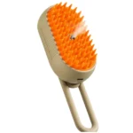 Three-in-One Pet Steam Smart Grooming Brush for Dogs and Cats Talking Dog Club(Light Brown)