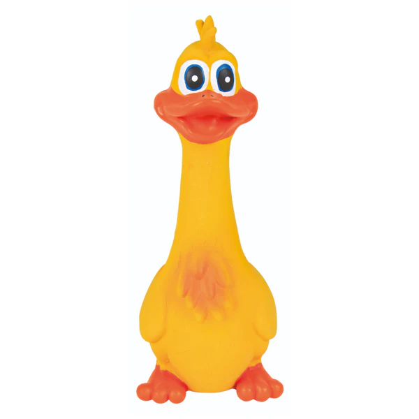 Trixie Duck Latex Dog Toy with Original Animal Sound Trixie Duck Latex Dog Toy with Original Animal Sound(Yellow) - Image 1