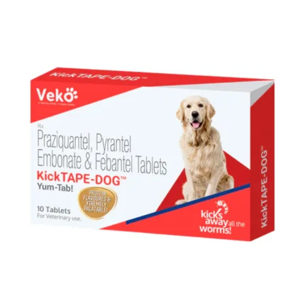 Veko Kicktape Tablet for Dog Deworming (pack of 10 tablets)