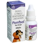 Virbac Epiotic Ear Cleanser for Dogs & Cats (50ml) and Intas Pomisol Ear Drops (15ml) in combination