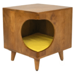 Small Dogs and Cats FurryLiving Wally Side Table with (Honey/Yellow Cushion)