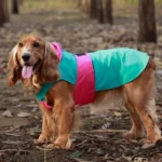 Dogs Pet Set Go Splash Waterproof Raincoat(Aqua Pink)