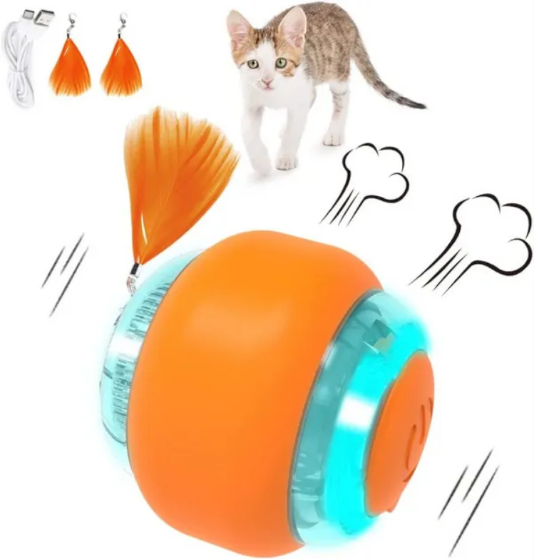 Screenshot_286 Cats Smart Interactive Ball Toy Goofy Tails (Orange) - Image 1
