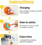 Cats Smart Interactive Ball Toy Goofy Tails (Orange) - Image 2