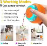 Cats Smart Interactive Ball Toy Goofy Tails (Orange) - Image 3
